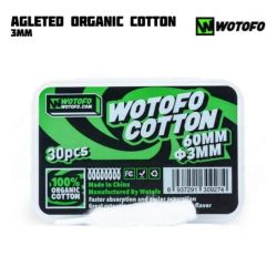 Wotofo - Agleted Organic Cotton (3mm/ 30-pack Bomull)