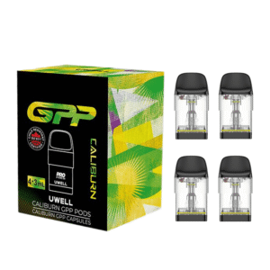 Uwell Caliburn GPP Pod – transparent refillbar e-cigarettpod med integrerad mesh-coil, 3 ml kapacitet och sidofyllning, kompatibel med Caliburn G3 och G4-enheter.
